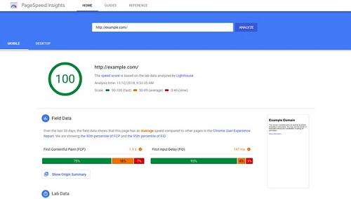 page speed insights tool for seo